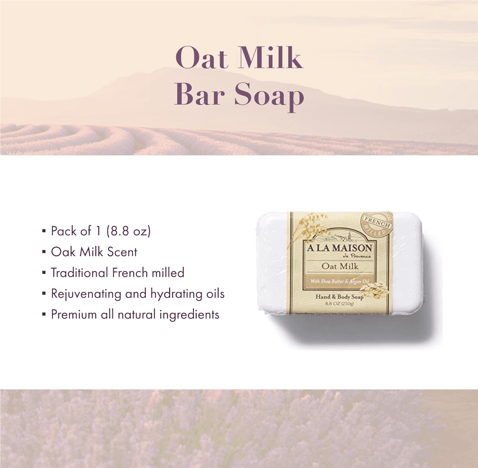 A LA MAISON Oat Milk Bar Soap view 3