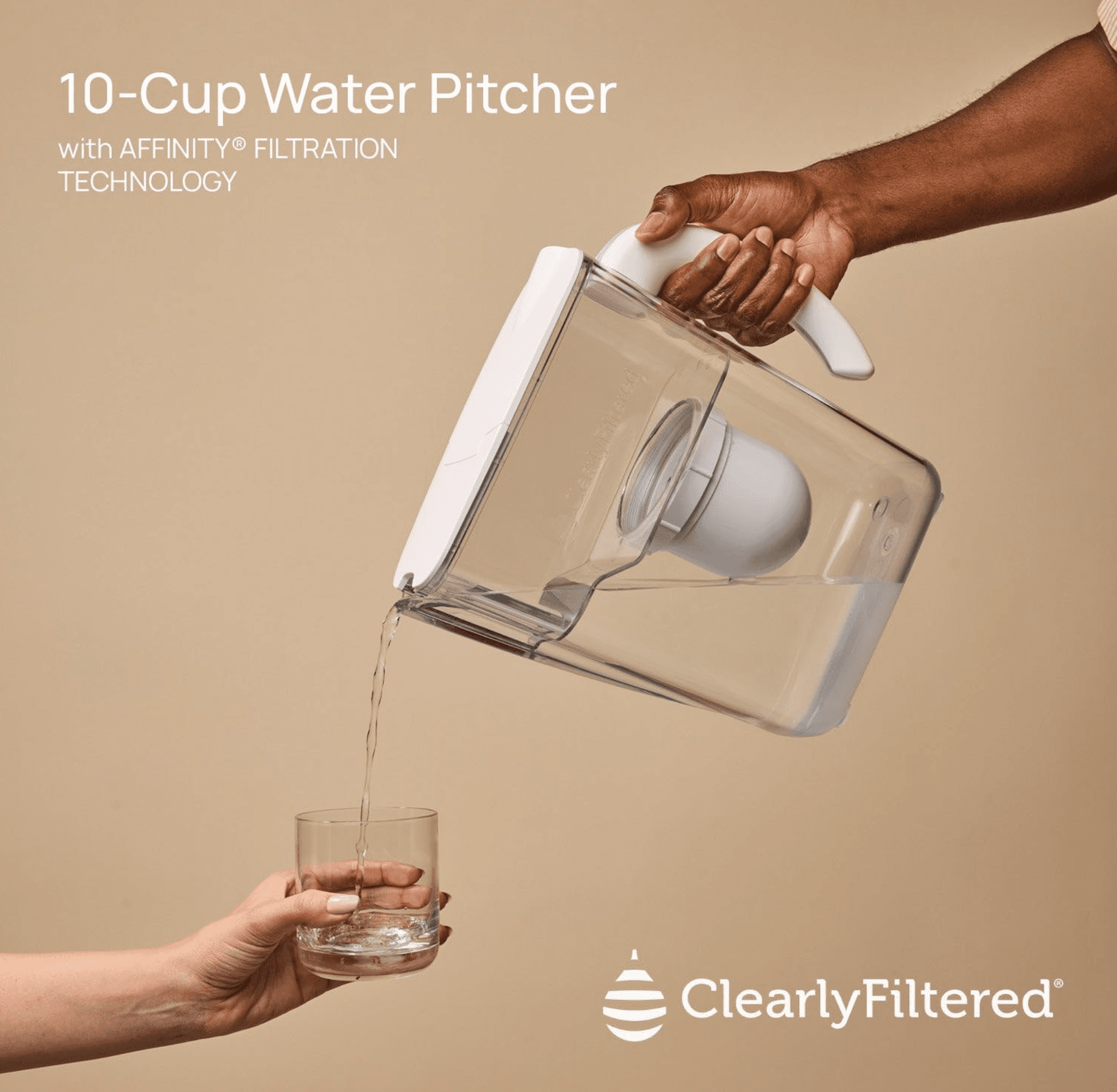 Clearly Filtered water pitcher view 2