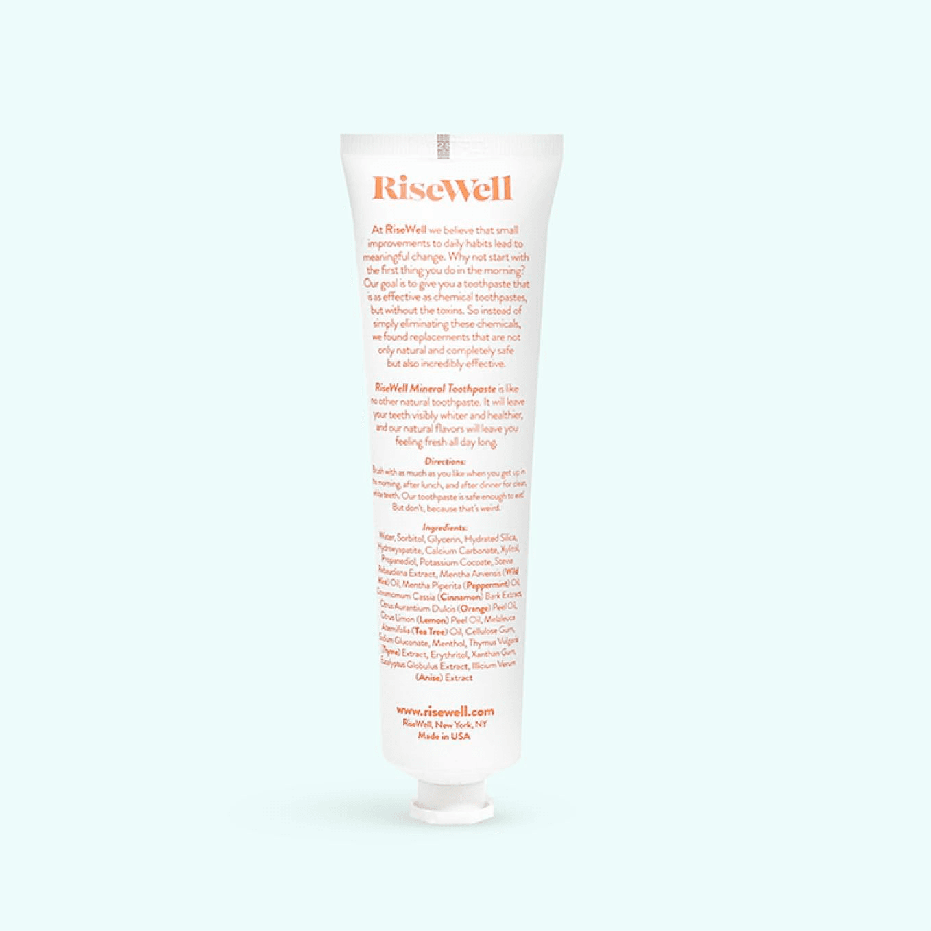 RiseWell Mineral Toothpaste - All Natural Toothpaste with Hydroxyapatite - Made in The USA view 2