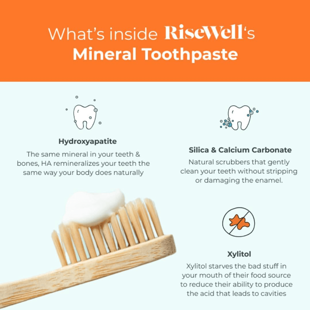 RiseWell Mineral Toothpaste - All Natural Toothpaste with Hydroxyapatite - Made in The USA view 4
